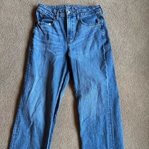 Old Navy Extra High-Rise Wide Leg Jeans Size 8 Medium Wash